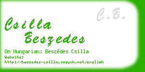 csilla beszedes business card