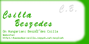 csilla beszedes business card